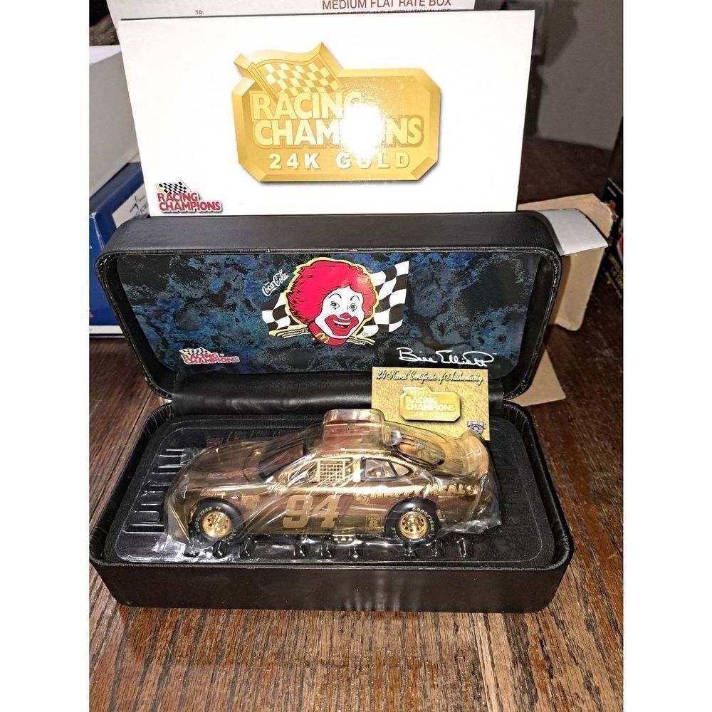 Vintage 98 Racing Champion 24KT Gold Bill Elliott McDonald  Happy Meal Nascar